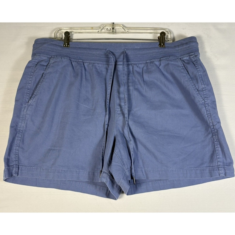 Orvis Womens Blue Cotton Lyocell Drawstring Utility Shorts XL New With Tags
